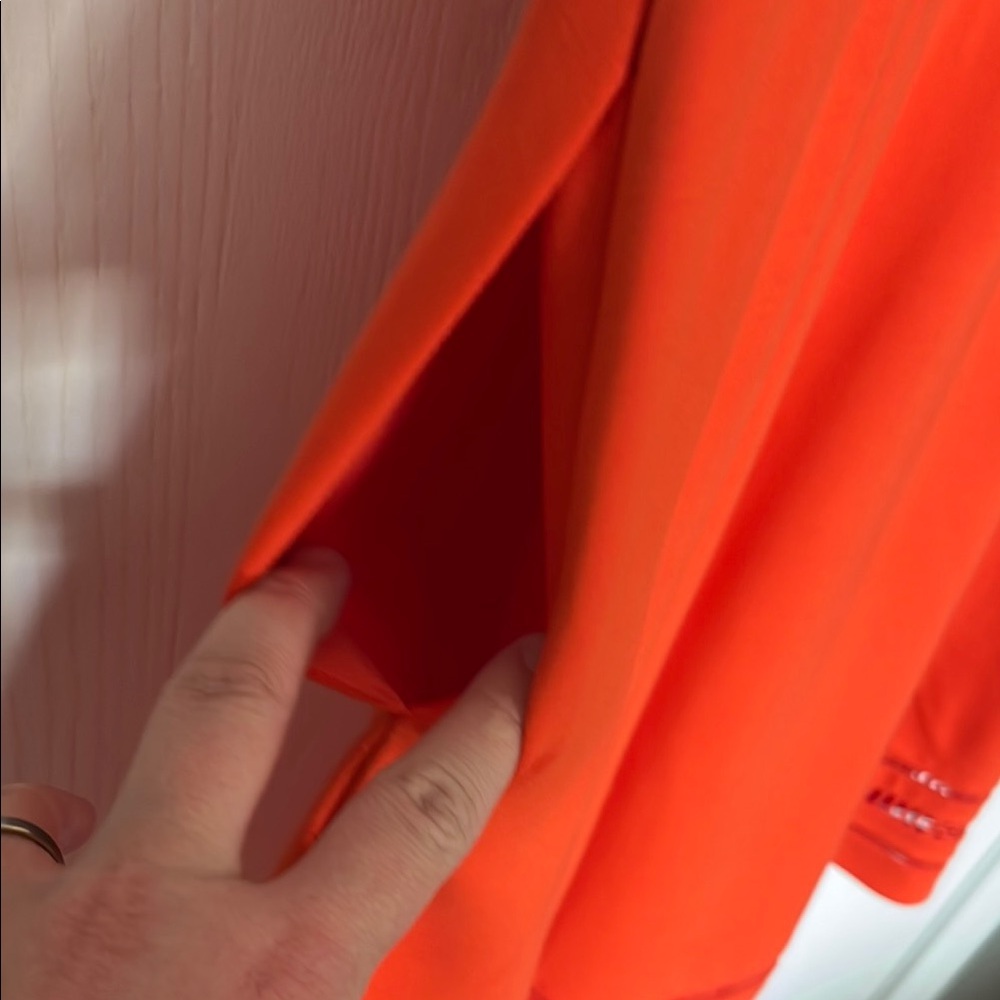 Banana Republic orange  Sleeveless V-Neck Midi Dress size 14 - Picture 2 of 6